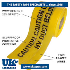 WAVEYWIRE&trade;  detection tape:  HV DUCT