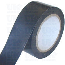 Black PVC construction tape