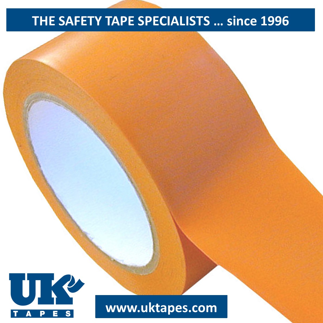 Orange PVC construction tape