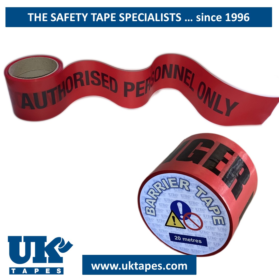 AUTHORISED PERSONNEL ONLY barrier tape (20M)