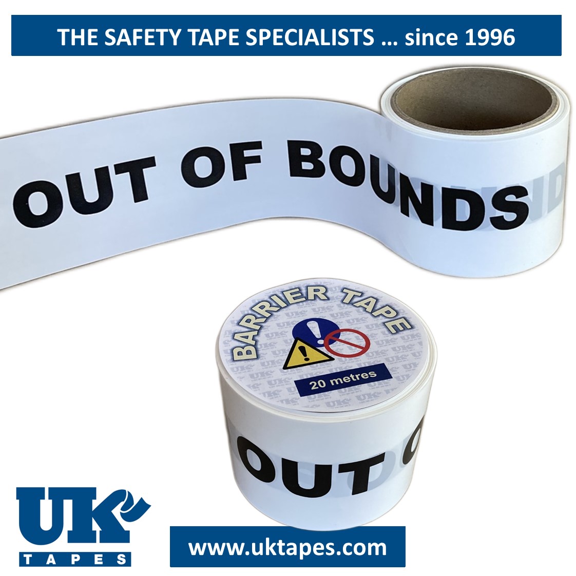 OUT OF BOUNDS barrier tape (20M)