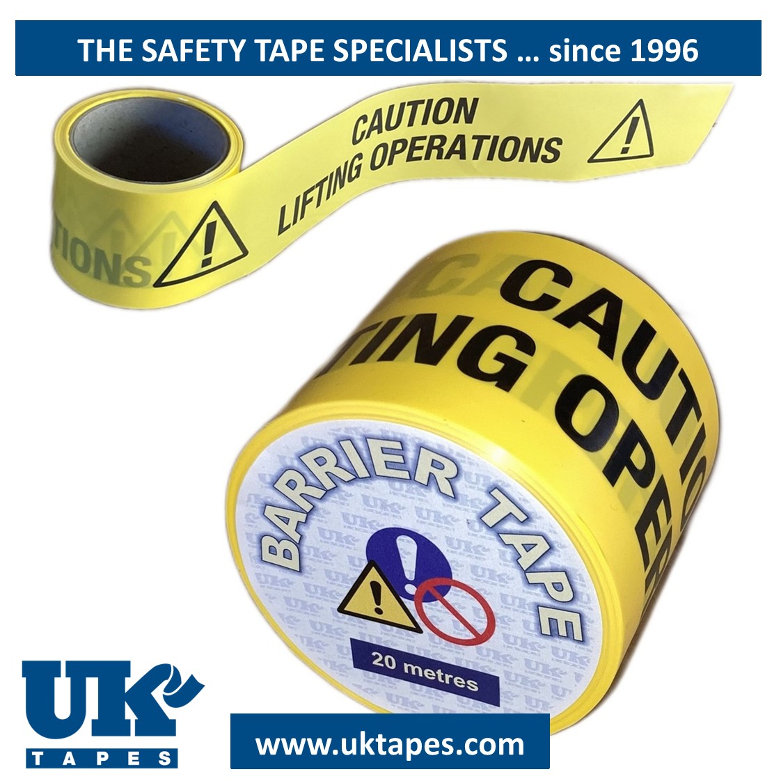 CAUTION LIFTING OPERATIONS barrier tape (20M)