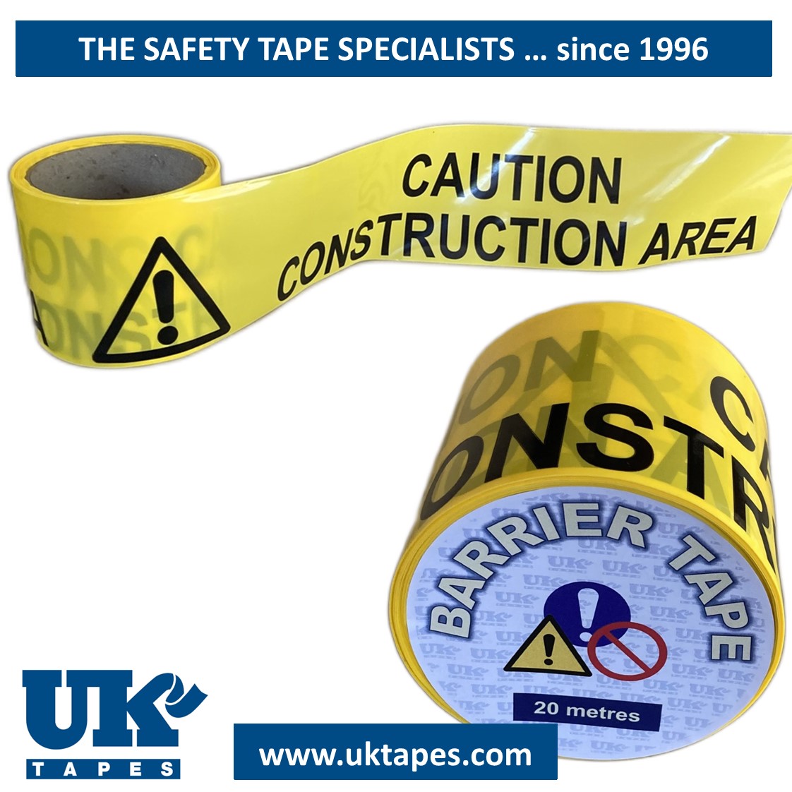 CONSTRUCTION AREA barrier tape (20M)