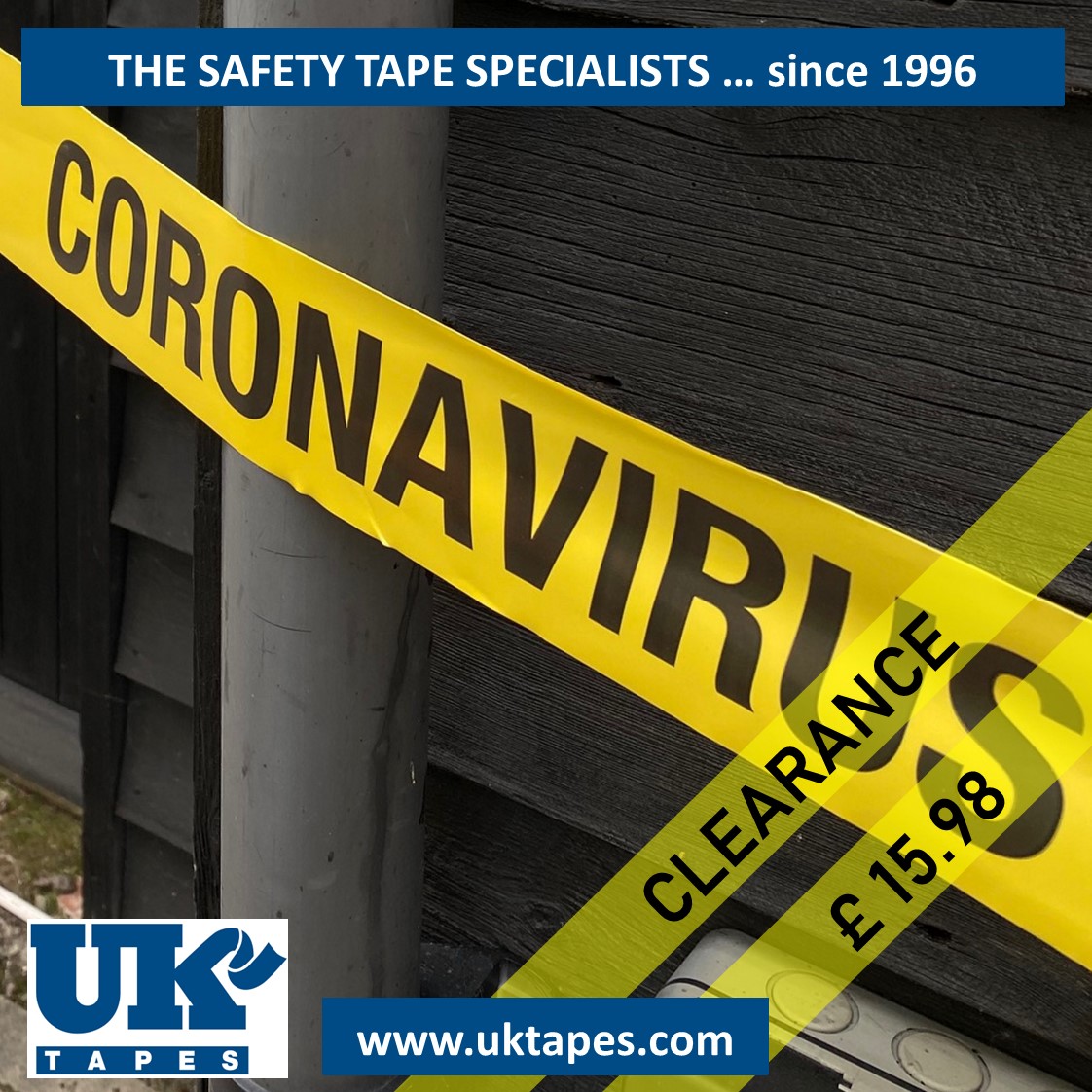CORONAVIRUS barrier tape (200M)