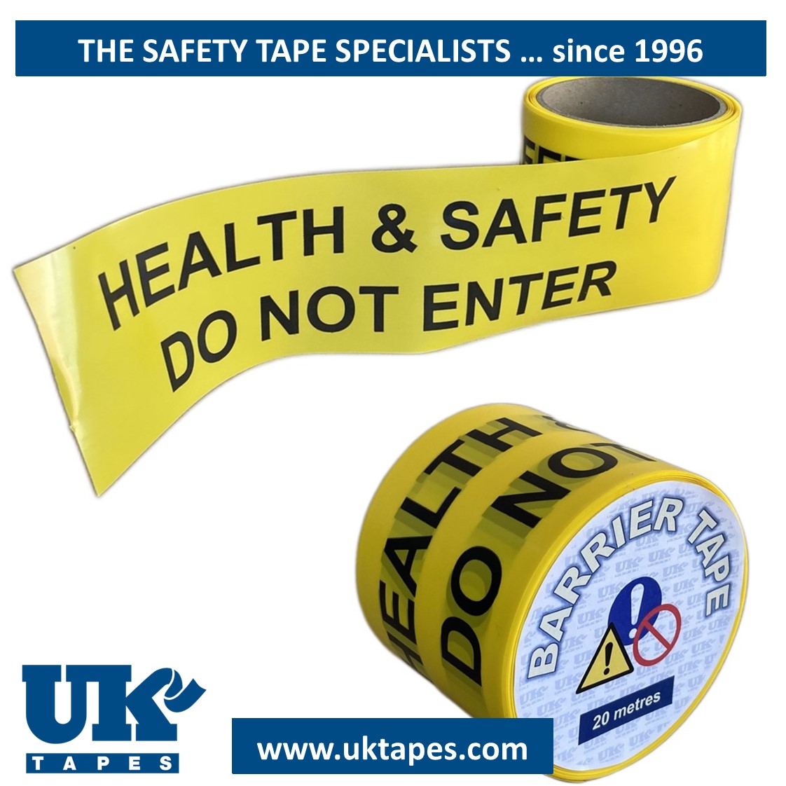 HEALTH & SAFETY DO NOT ENTER barrier tape (20M)