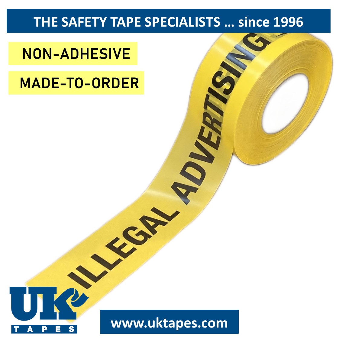 ILLEGAL ADVERTISING barrier tape (200M)