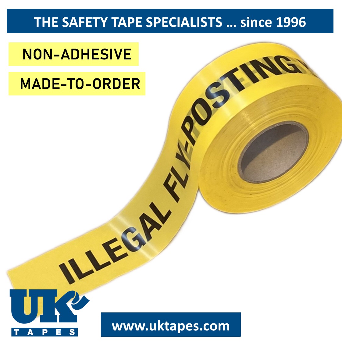 ILLEGAL FLY POSTING barrier tape (200M)