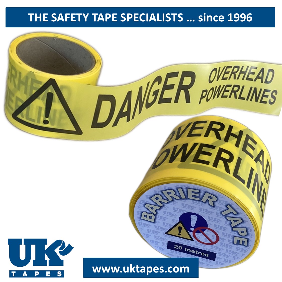 OVERHEAD POWERLINES barrier tape (20M)