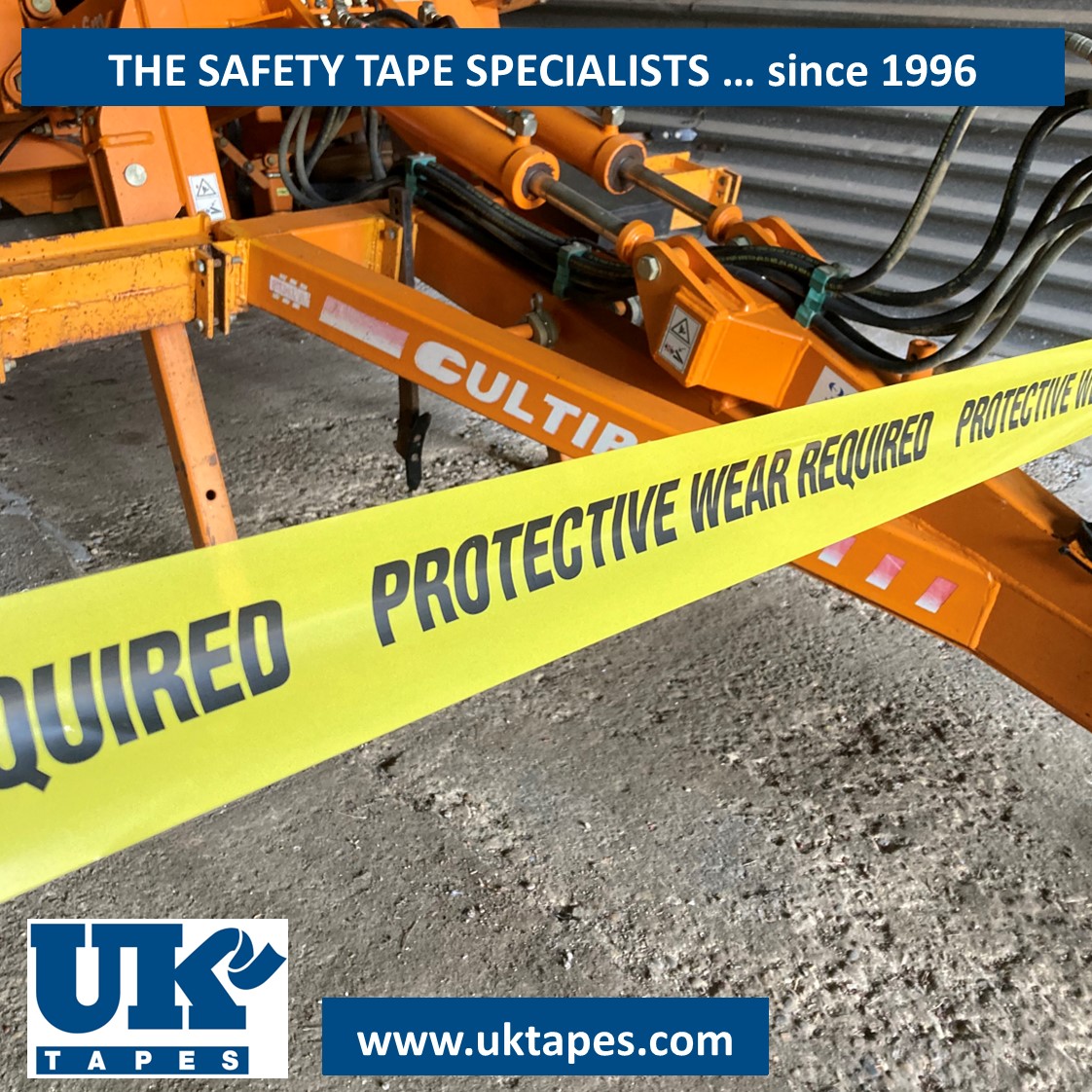 PROTECTIVE WEAR REQUIRED barrier tape (200M)