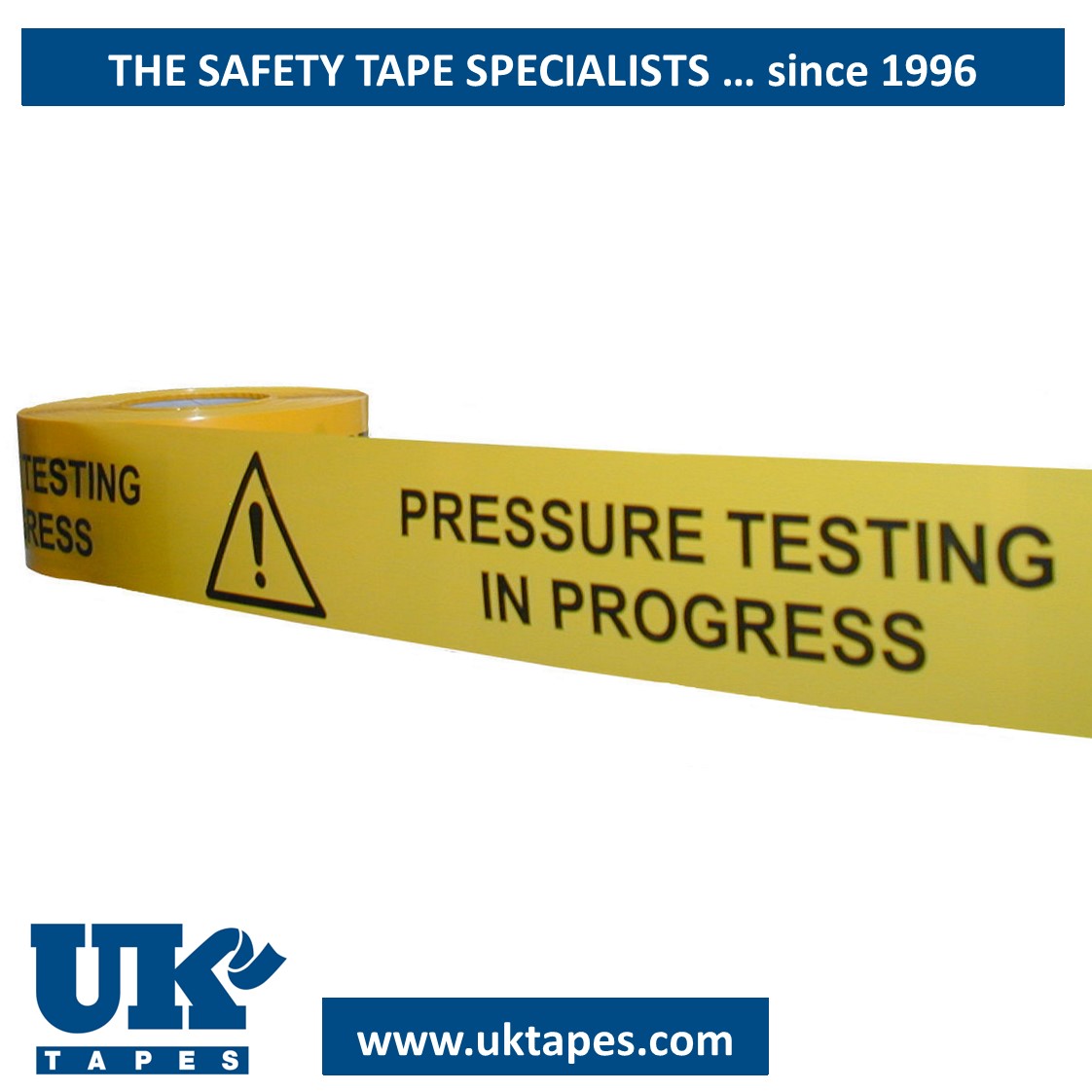 PRESSURE TESTING IN PROGRESS barrier tape (200M)