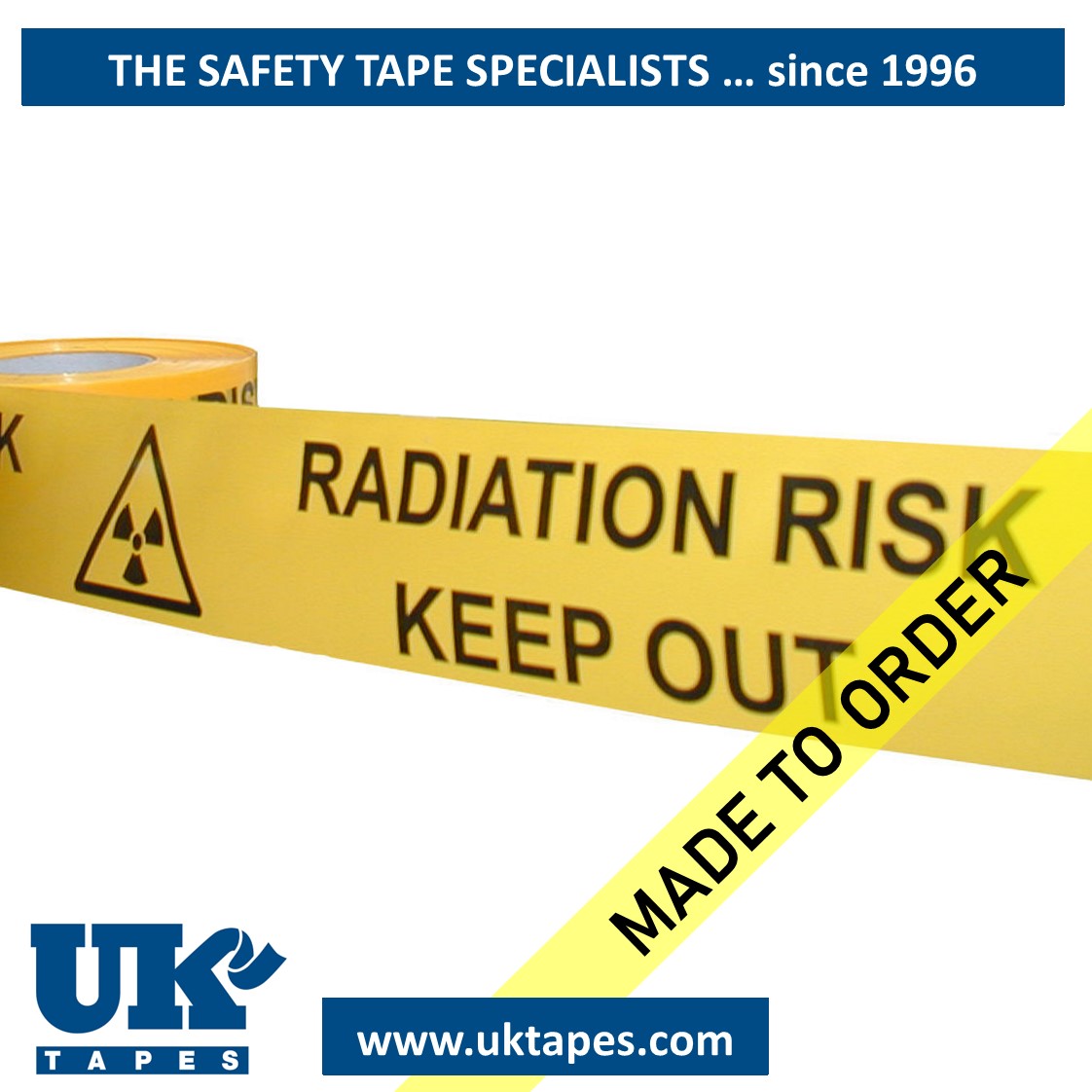 RADIATION RISK KEEP OUT barrier tape (200M)