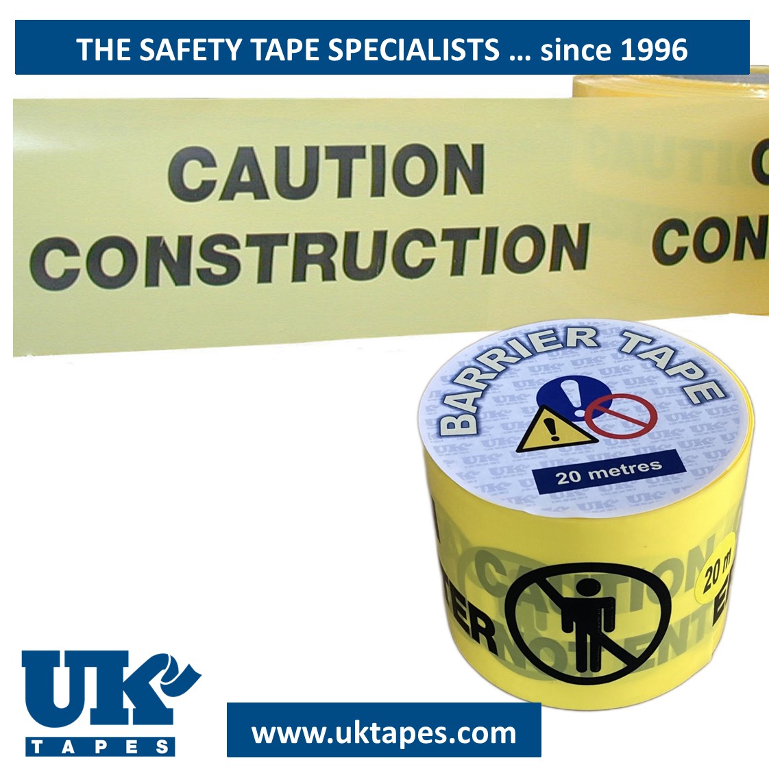 CONSTRUCTION AREA barrier tape (20M)