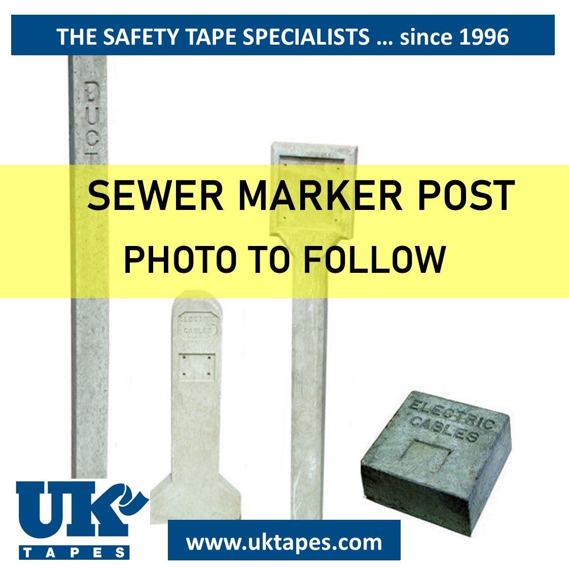 SEWER concrete indicator post