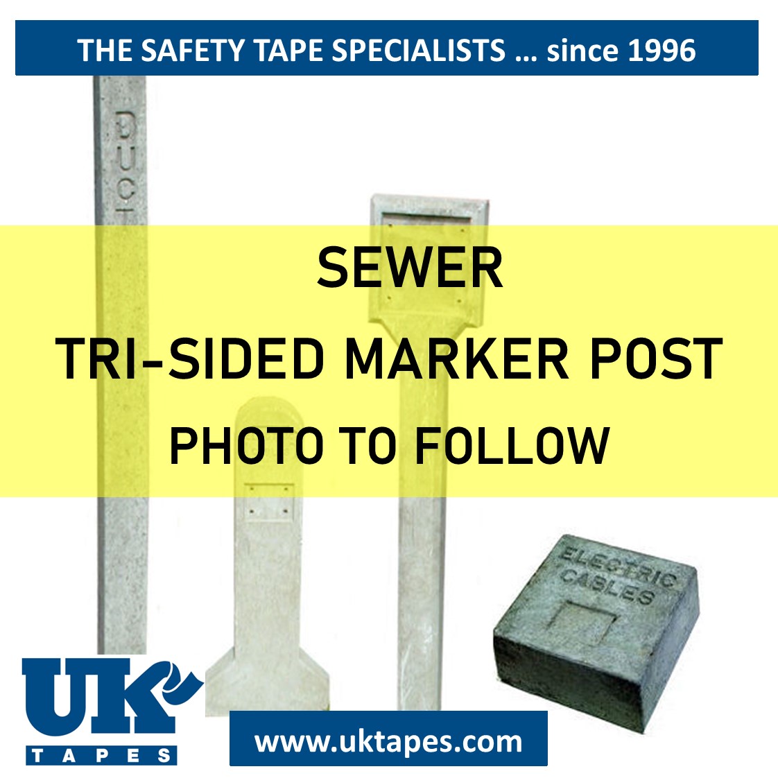 Concrete Tri-side Marker Posts: SEWER