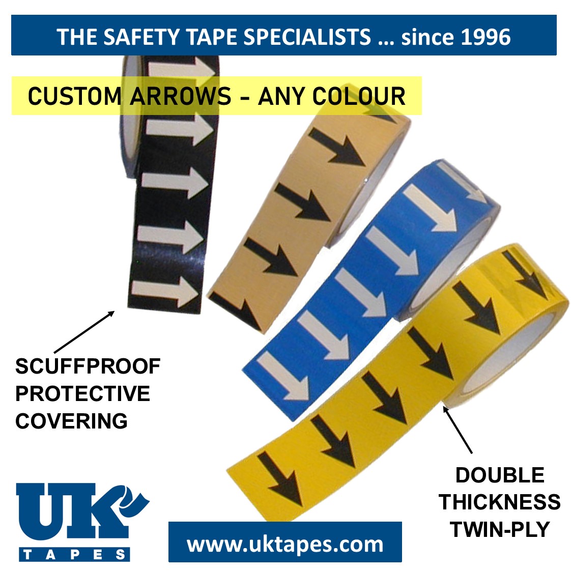 CUSTOM ARROW pipe marking tape