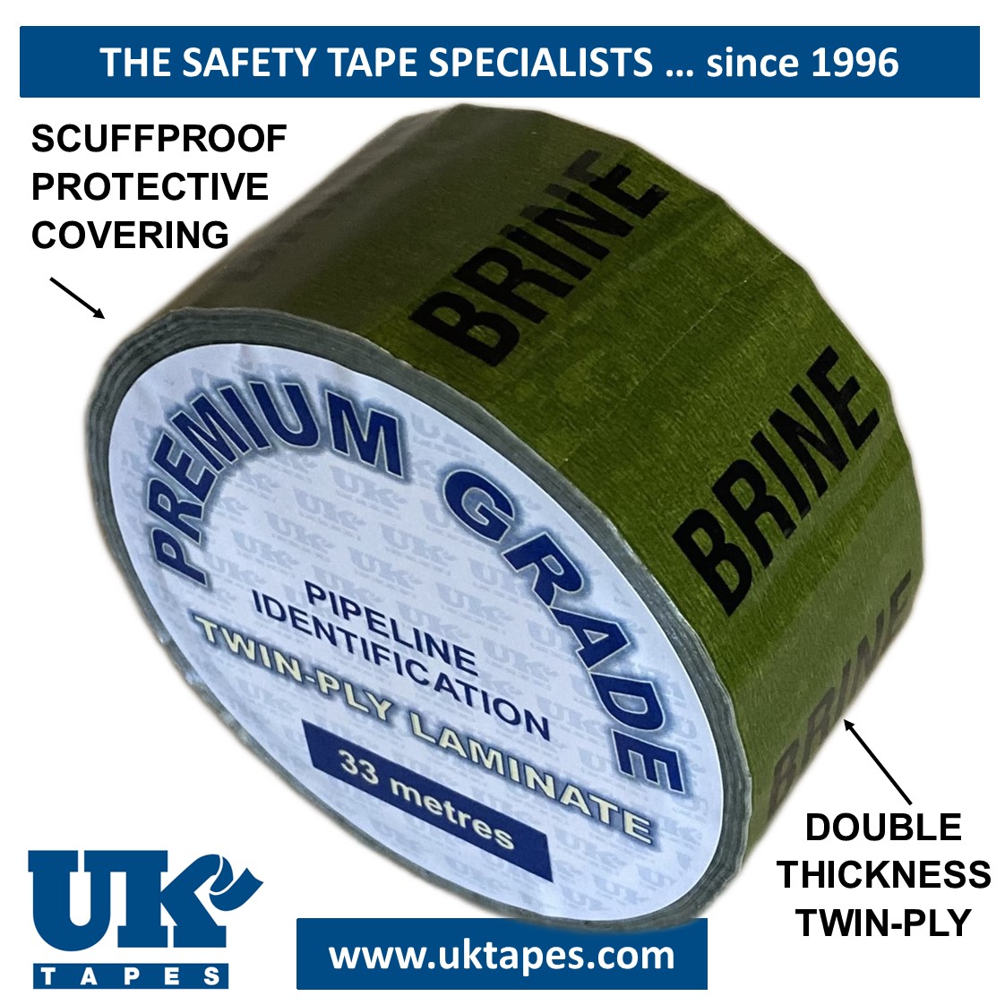 BRINE Pipe Marking Tape