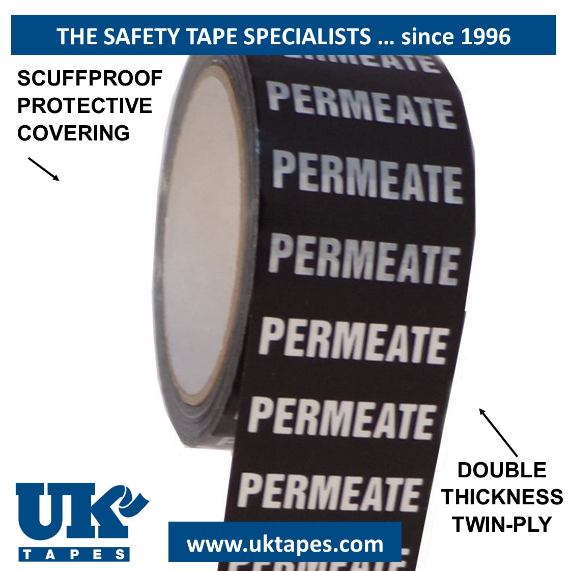 PERMEATE Pipe Marking Tape (stock clearance)