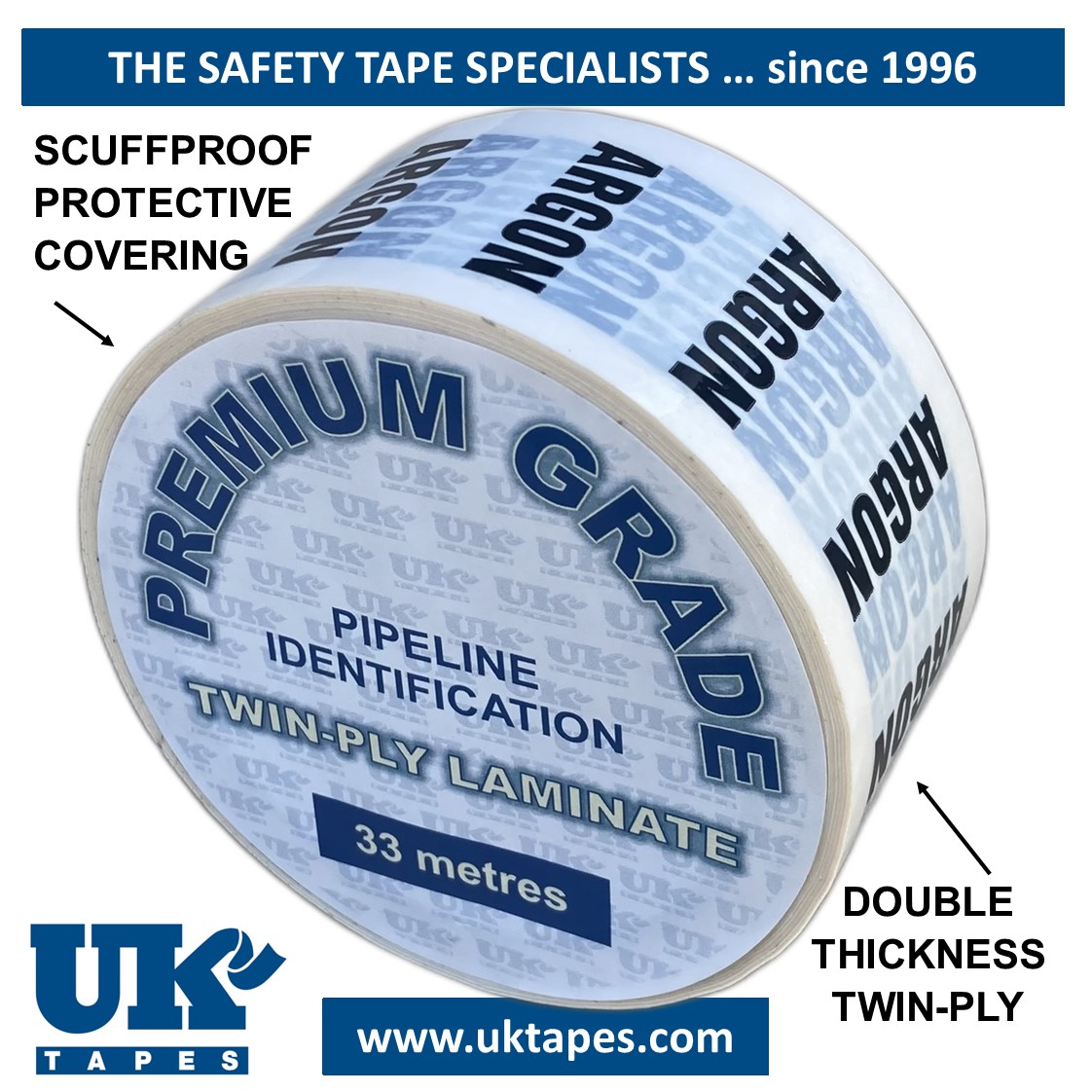 ARGON Pipe Marking Tape (stock clearance)