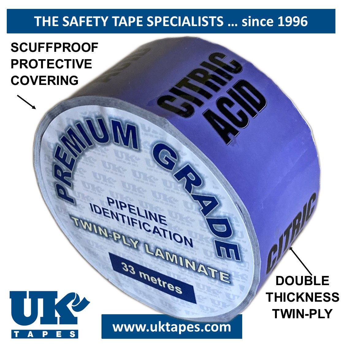 CITRIC ACID Pipe Marking Tape