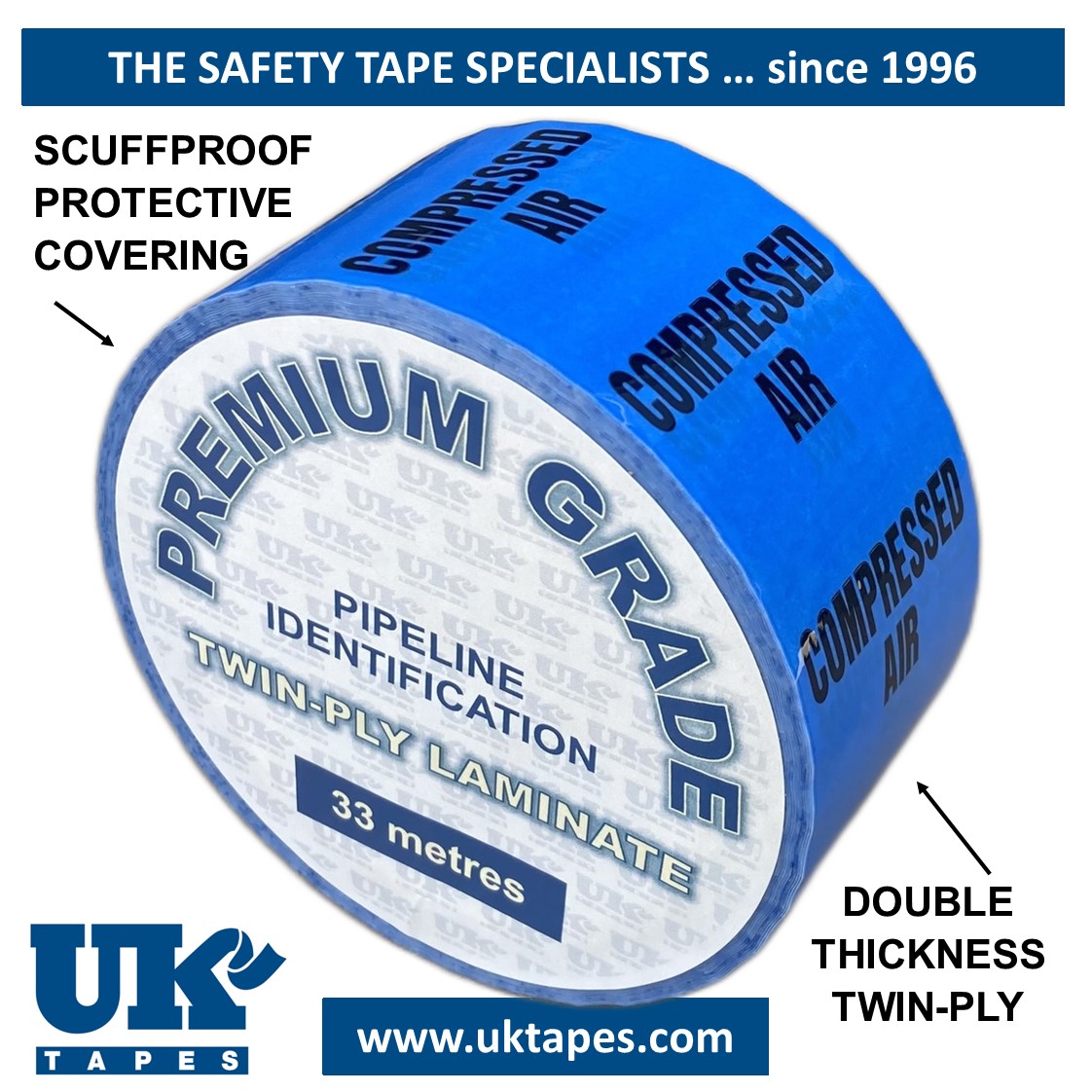 COMPRESSED AIR Pipe Marking Tape