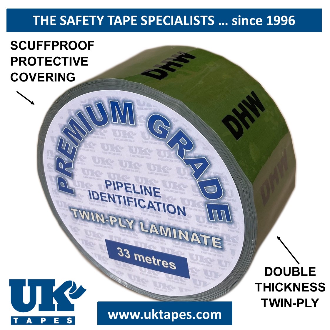 DHW Pipe Marking Tape
