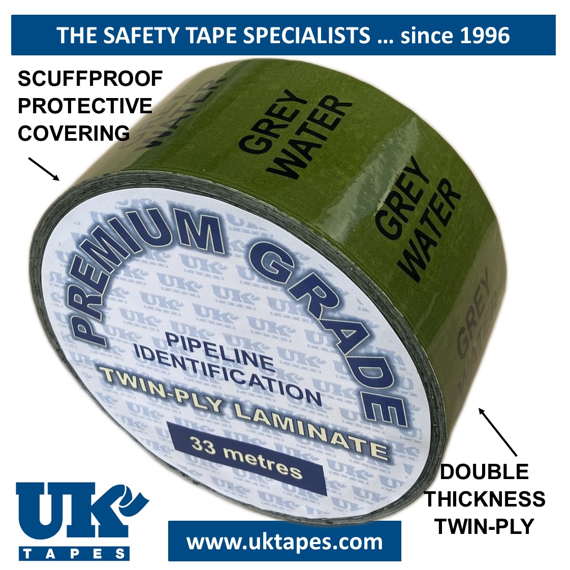 GREY WATER Pipe Marking Tape