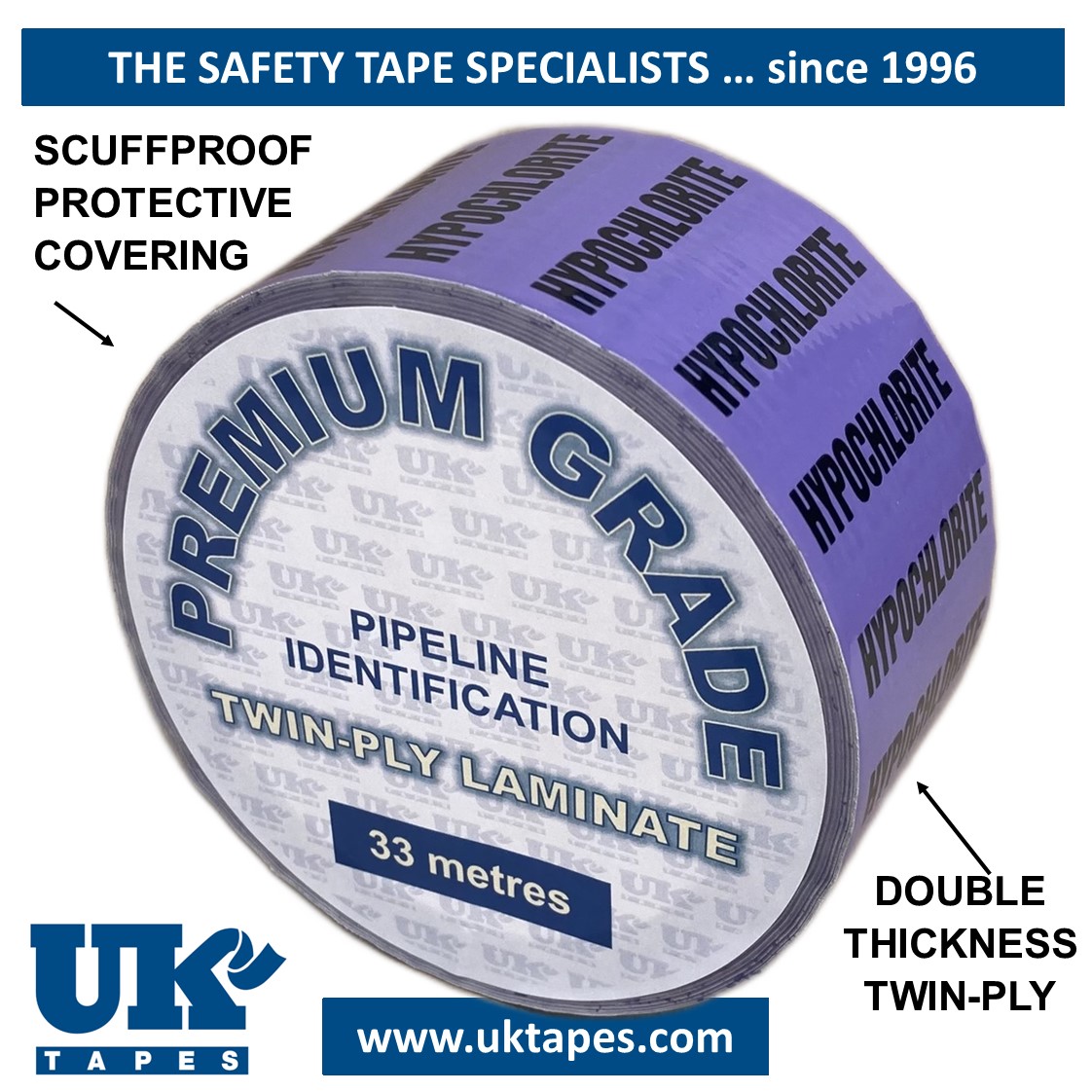 HYPOCHLORITE Pipe Marking Tape