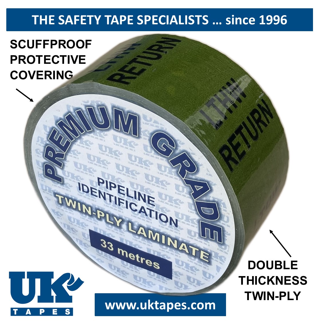 LTHW RETURN Pipe Marking Tape