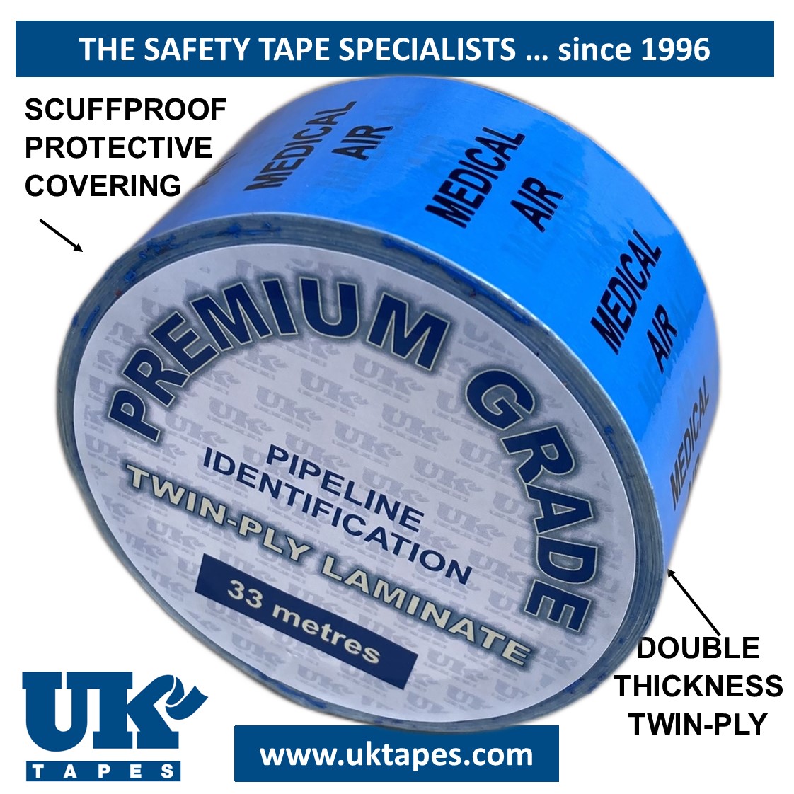 MEDICAL AIR Pipe Marking Tape