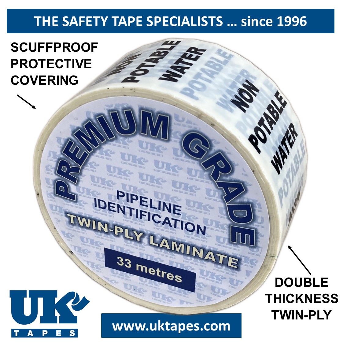 NON POTABLE WATER Pipe Marking Tape