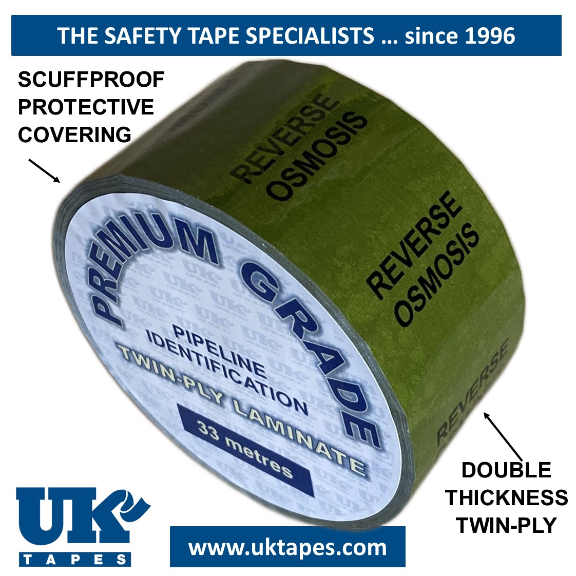 REVERSE OSMOSIS Pipe Marking Tape