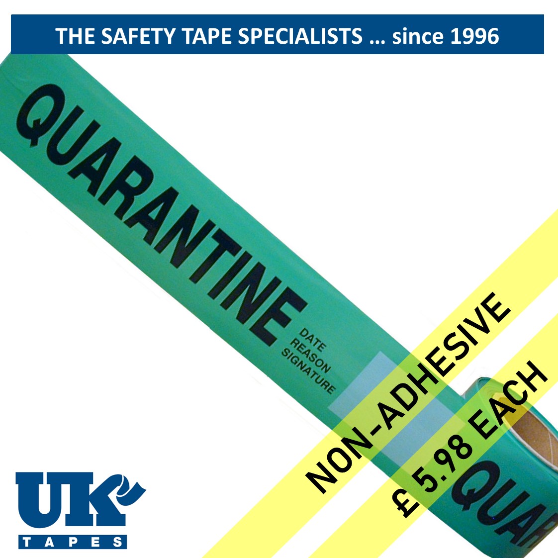 QUARANTINE non adhesive cordon tape
