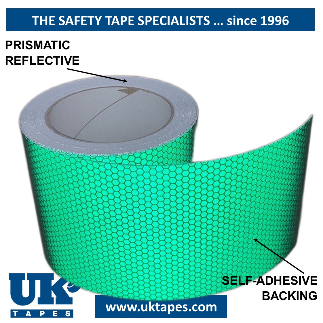 HI-INTENSITY PRISMATIC Reflective Tape: green (100mm x 10M)