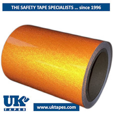 Orange reflective tape (150mm x 10M)