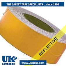 Yellow reflective tape - (50mm x 45M)