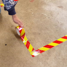 TWININATE&trade; marking tape: red & yellow