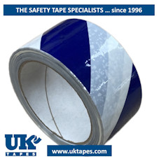 TWININATE marking tape : blue & white