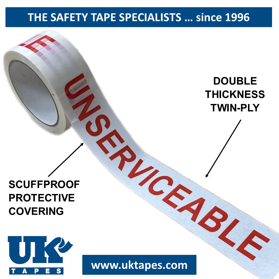 UNSERVICEABLE adhesive tape