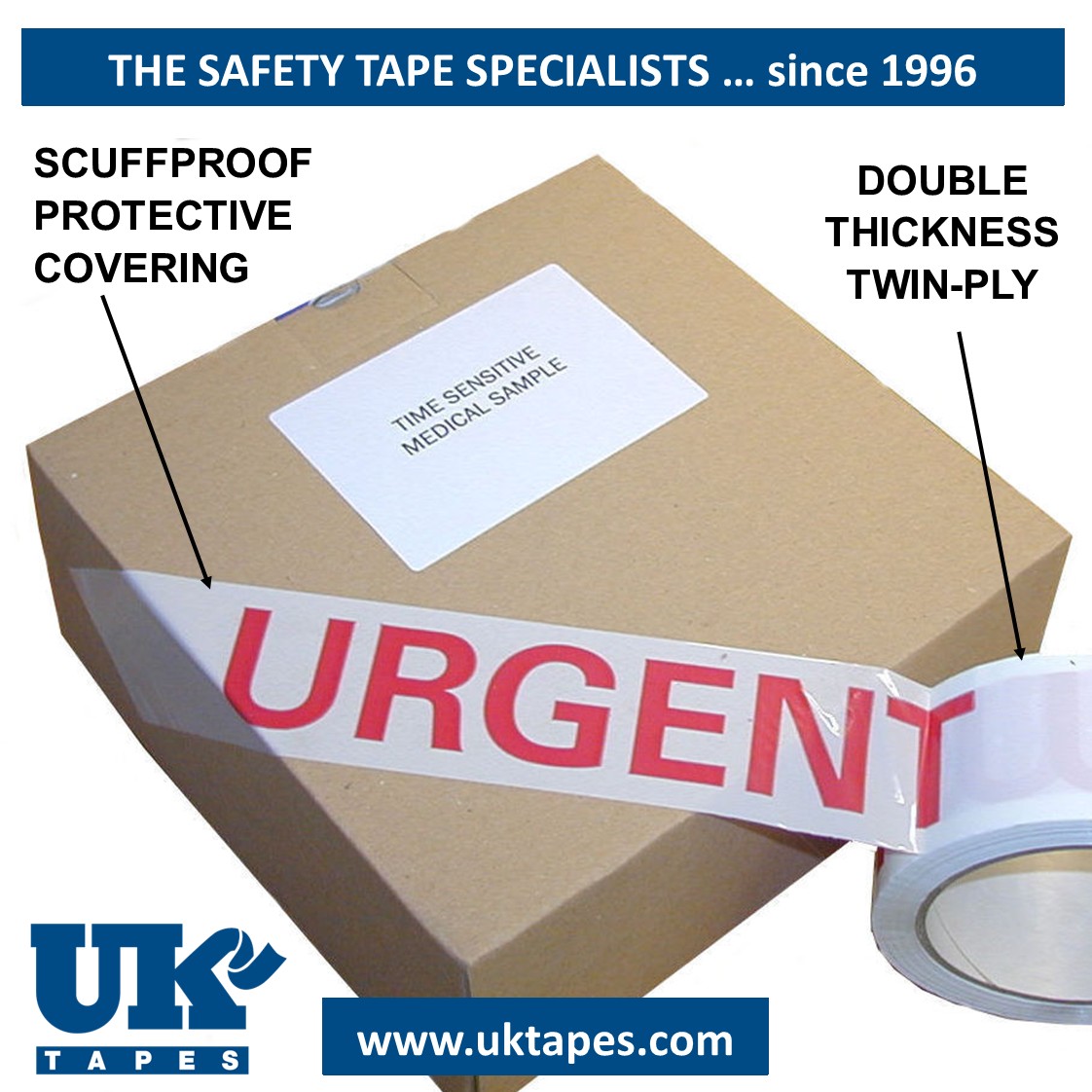 URGENT adhesive tape