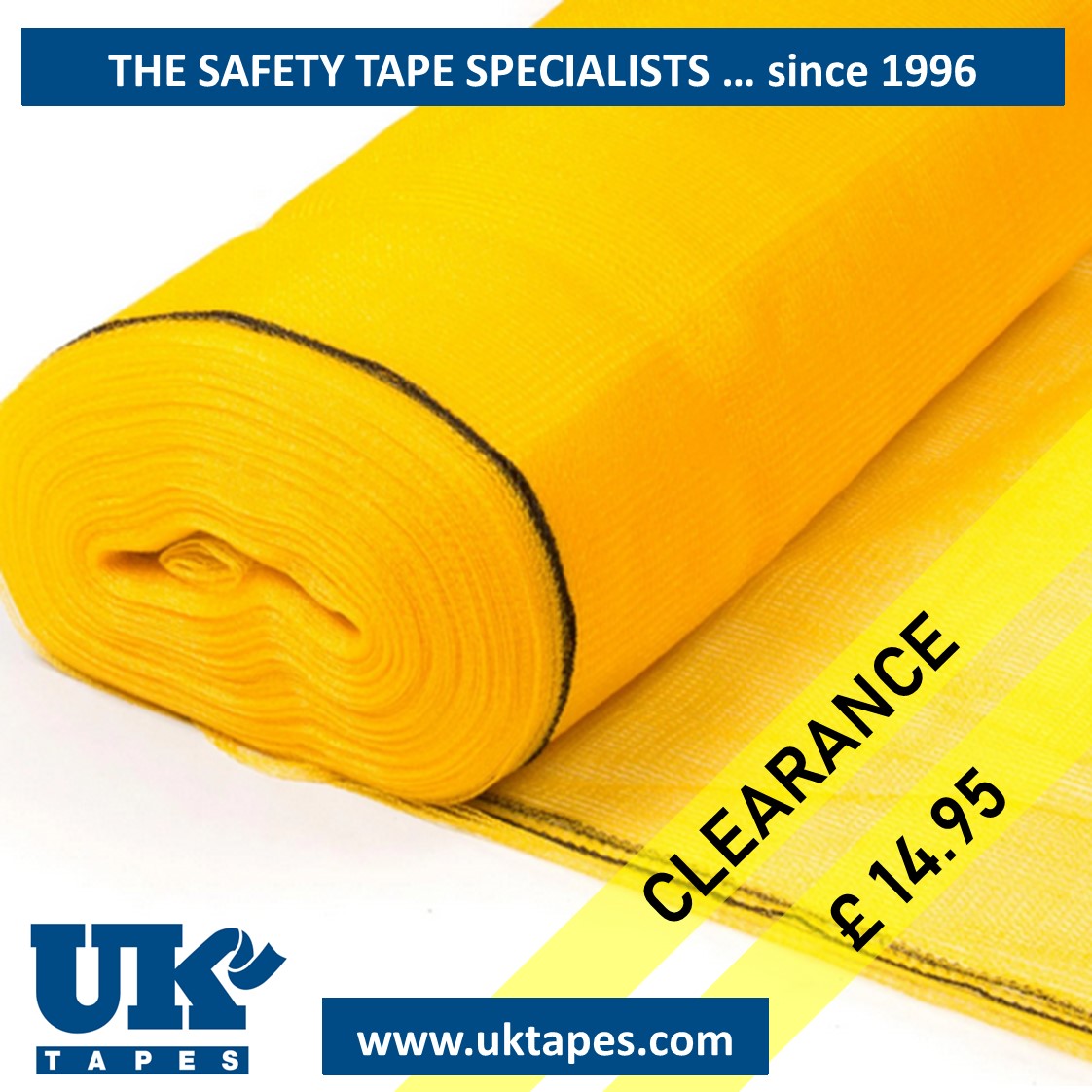 Yellow debris netting - mesh screening