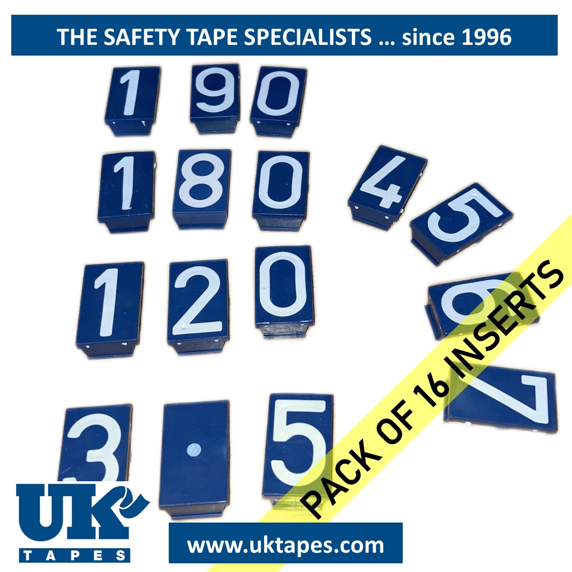 Identification blue inserts - blue (pack of 16)