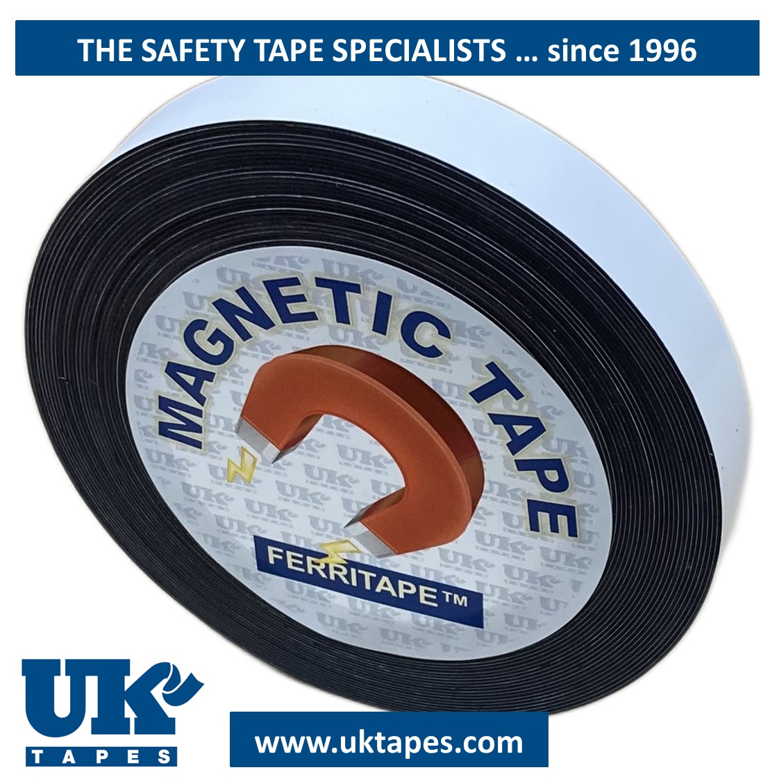 FERRITAPE&trade; white magnetic tape (20mm)