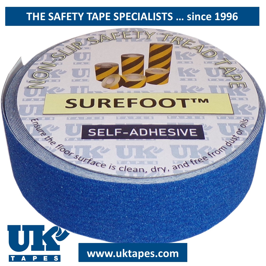 SUREFOOT&trade; Anti-slip tape: blue (50mm)