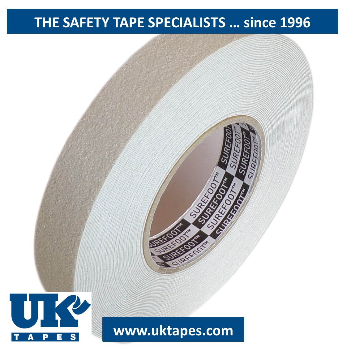 SUREFOOT&trade; Anti-slip tape: white (25mm)
